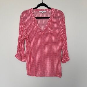 Elegant Pink Geometric Blouse